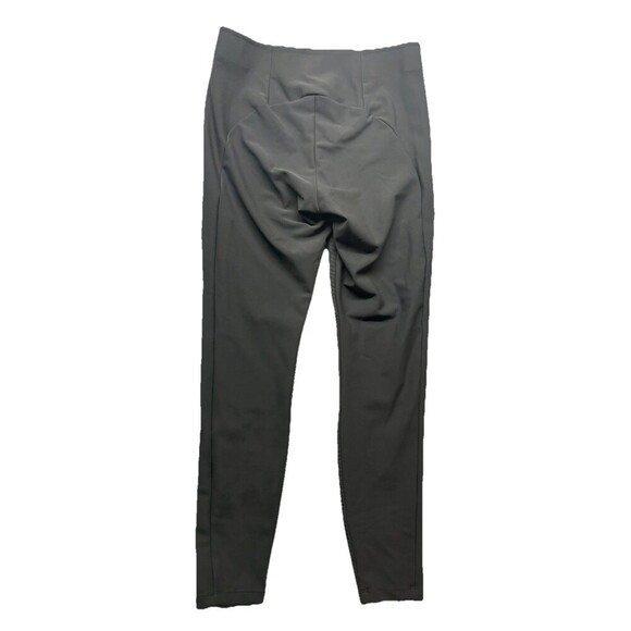 Athleta Madison Moto Tight Leggings Womens 6 Gray Stretch Side Zip Ribbed Pant - Picture 6 of 6